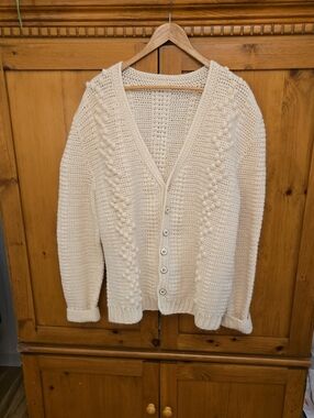 Handmade/knit Aran Type Cardigan